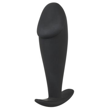 Schwarzer Silikon Analdildo mit Flacher Basis