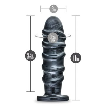 Analplug mit Rillen Jet Annihilator Carbon