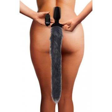 Vibrierender Buttplug mit Schwanz - Fuchs