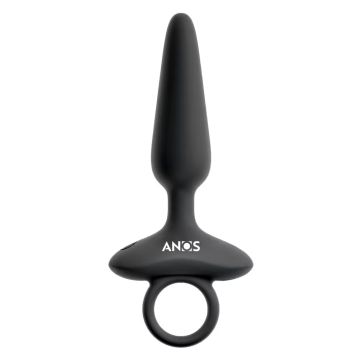 Flexible und Vibrating Buttplug Schwarz - Anos