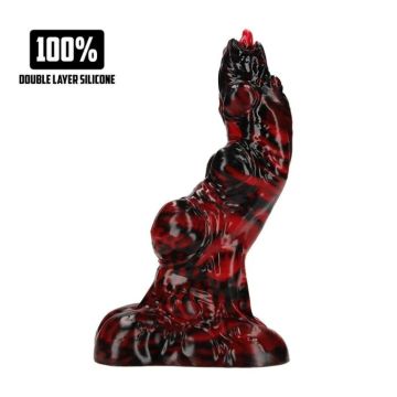 Monster Dildo Hell Invader Schwarz-Rot
