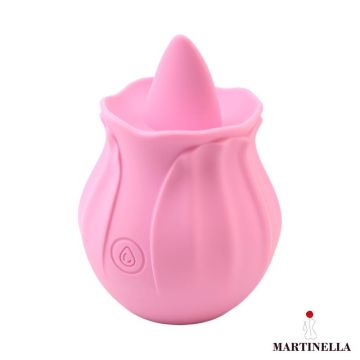 Martinella Rose Stimulator mit Leck- und Vibrationsmodi
