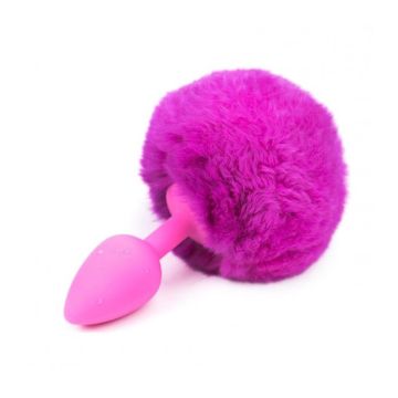 AfterDark Buttplug met Bunny Tail - Roze