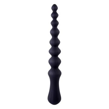 Silikon-Analperlen Schwarz - 24 cm