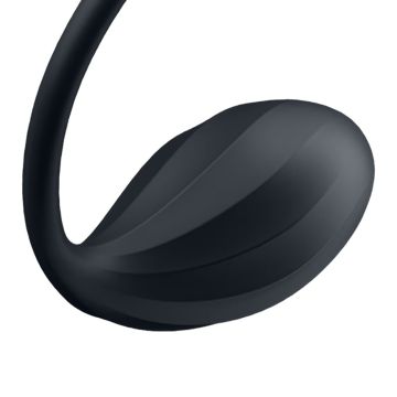 Satisfyer Geripptes Blütenblatt Connect App Vibrierendes Ei - Schwarz