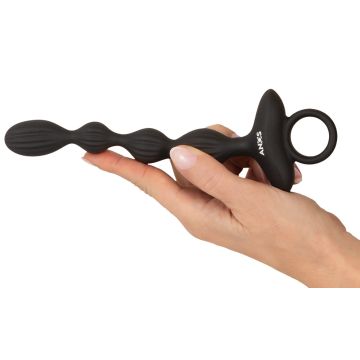 Anos Flexible Vibrierende Analkugeln - Schwarz