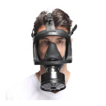 Gasmasker Full Visu Schwarz