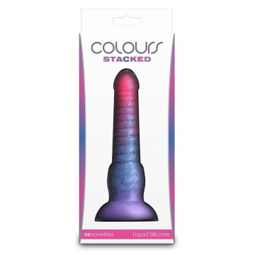 Gestapelte Dildo 16 cm - Rosa/Blau