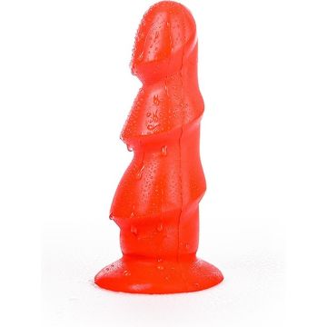 All Black Danny Dildo Rot - 17 cm