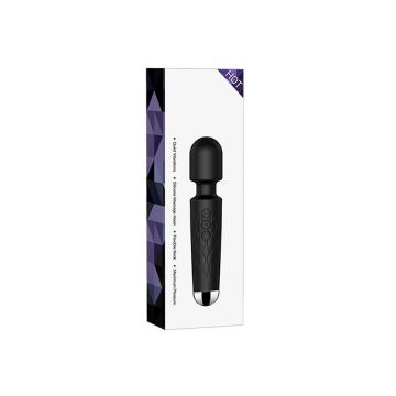 Wand Vibrator Beautylit 20 cm Kopf 4,2 cm - Schwarz 