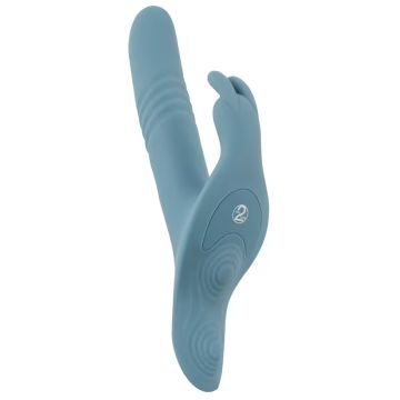 You2Toys Vibrerende en Stotende Strap-On Set met Afstandsbediening - Blauw