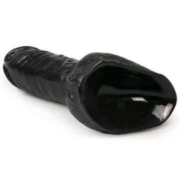 All Black Realistischer Dildo Schwarz - 29 cm
