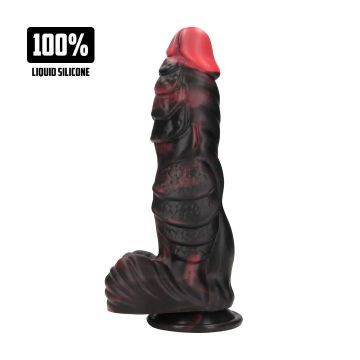 Monster Dildo Infernal Demon - Zwart/Rood