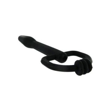 Silikon Penis Plug mit Ring - Schwarz