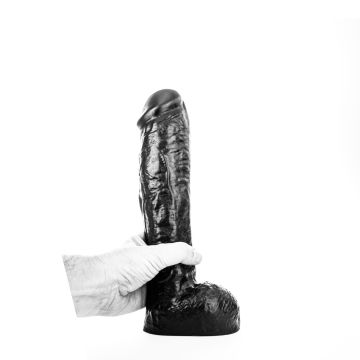 All Black Realistischer Dildo Schwarz - 29 cm