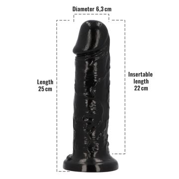Delicious Dildo mit Dropduft Schwarz - 25 cm