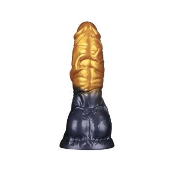 Dual Density Aufblasbarer Dildo 19 cm - Gold/Schwarz