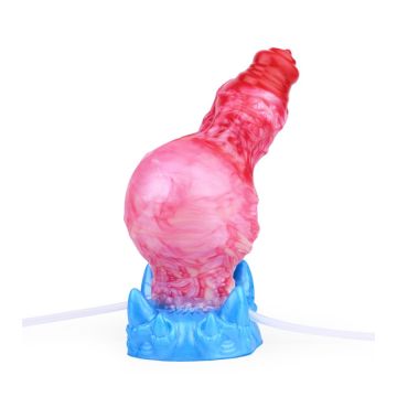 Aufblasbarer und Spritzender Dildo Air Boulys - Rot/Blau