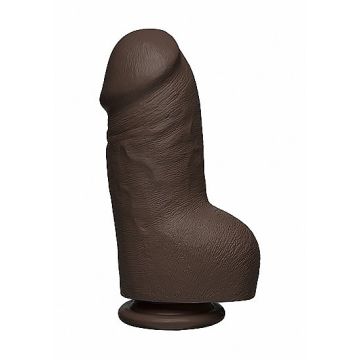 Dicker Dildo mit Hoden 21 cm The D - Braun