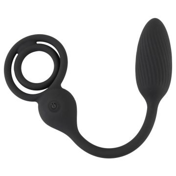 Rebel Cock- und Ballring mit RC Buttplug