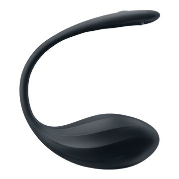 Satisfyer Geripptes Blütenblatt Connect App Vibrierendes Ei - Schwarz