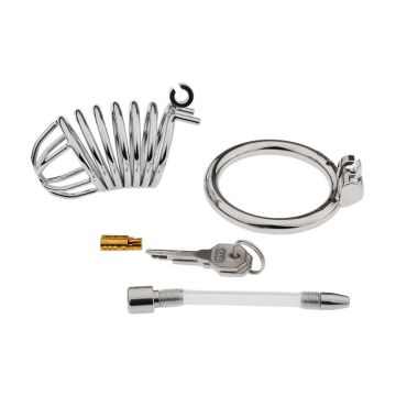 Keuschheitskäfig Reegik mit Urethra-Stab 5 cm