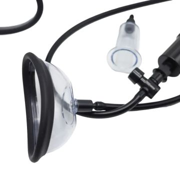 Essentials Handmatige Tepel- en Vaginapomp Passion Pump - Transparant/Zwart
