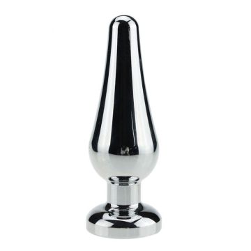 Spartan Steel Aluminium Buttplug met Kristal - Medium