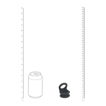 Breite Double O Silikon Penisring Schwarz - S