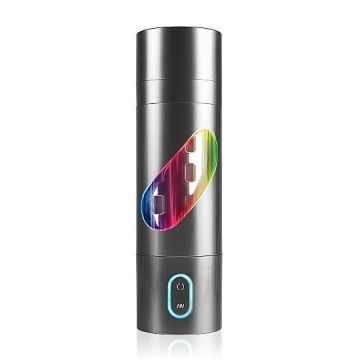 Rotierender Masturbator Mund mit LED-Lichtshow