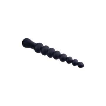 Silikon-Analperlen Schwarz - 24 cm