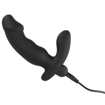 Anos Vibrating Buttplug in Penisform - Schwarz