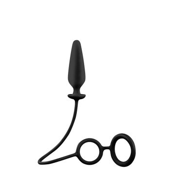 Menzstuff Buttplug mit Doppelringen - Schwarz