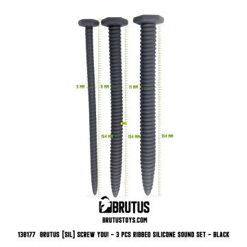 BRUTUS Screw You! - Geripptes Silikon-Sound-Set 3 Stück.