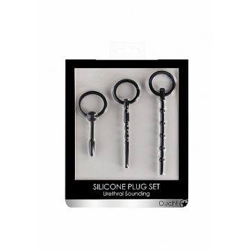 Urethral-Sounding-Plug-Set - Schwarz