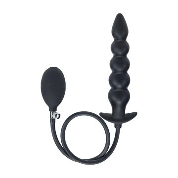 Levelz Beaded Opblaasbare Buttplug - Zwart