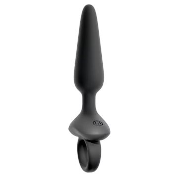 Flexible und Vibrating Buttplug Schwarz - Anos