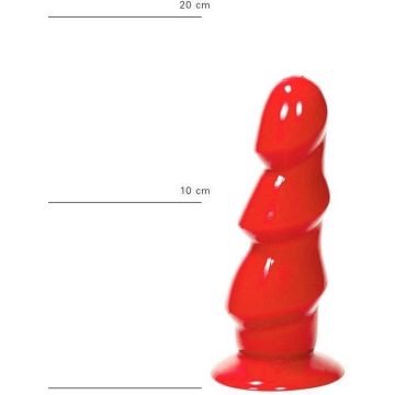 All Black Danny Dildo Rot - 17 cm