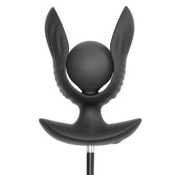 RC Aufblasbarer und Vibrations-Buttplug Schwarz - Anos