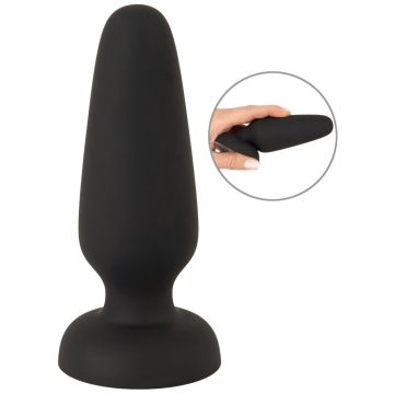 Black Velvets Siliconen Buttplug met Zuignap - Large