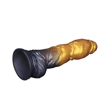 Dual Density Aufblasbarer Dildo 25 cm - Gold/Schwarz