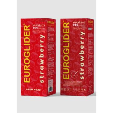 Euroglider Kondome Erdbeergeschmack - 144 Stück