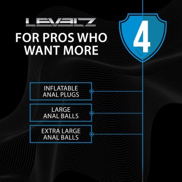 Levelz Beaded Opblaasbare Buttplug - Zwart