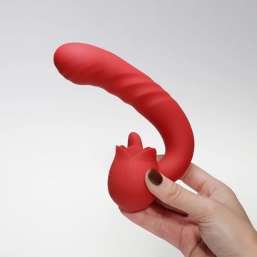Stoßender Rabbit Vibrator Rose B - Series Cute