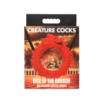 Silikon Cockring Aufstieg des Drachens - Rot
