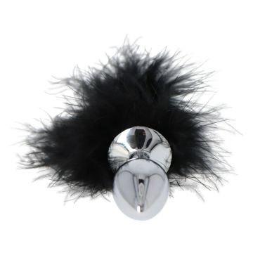 Buttplug aus Edelstahl mit Schwanz