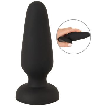Black Velvets Silikon-Buttplug mit Saugnapf - Mittel