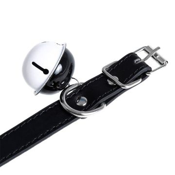 Halsband mit Glocke PU-Leder