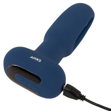 Anos - RC Flicking Tongue Buttplug mit Vibration - Blau