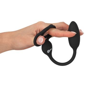 Rebel Cock- und Ballring mit RC Buttplug